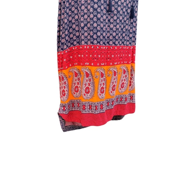 BEACH LUNCH LOUNGE Size M Boho Sleeveless‎ Blue Multicolored Shift Dress. - Picture 3 of 6